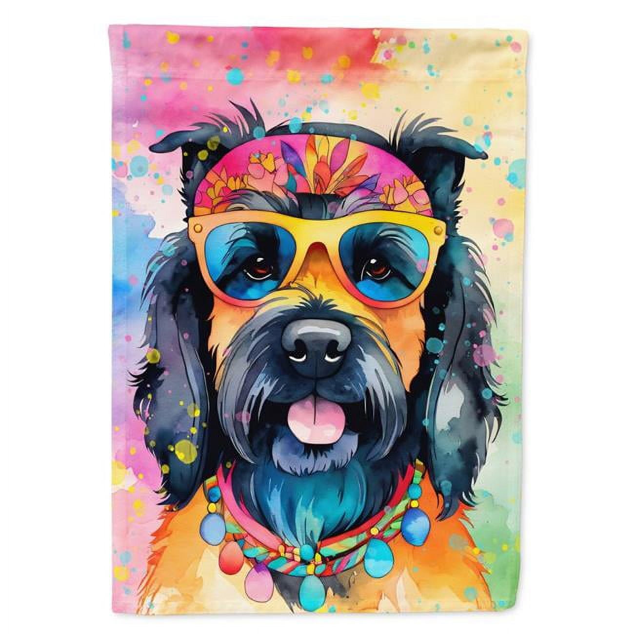 Scottish Terrier Hippie Dawg Garden Flag