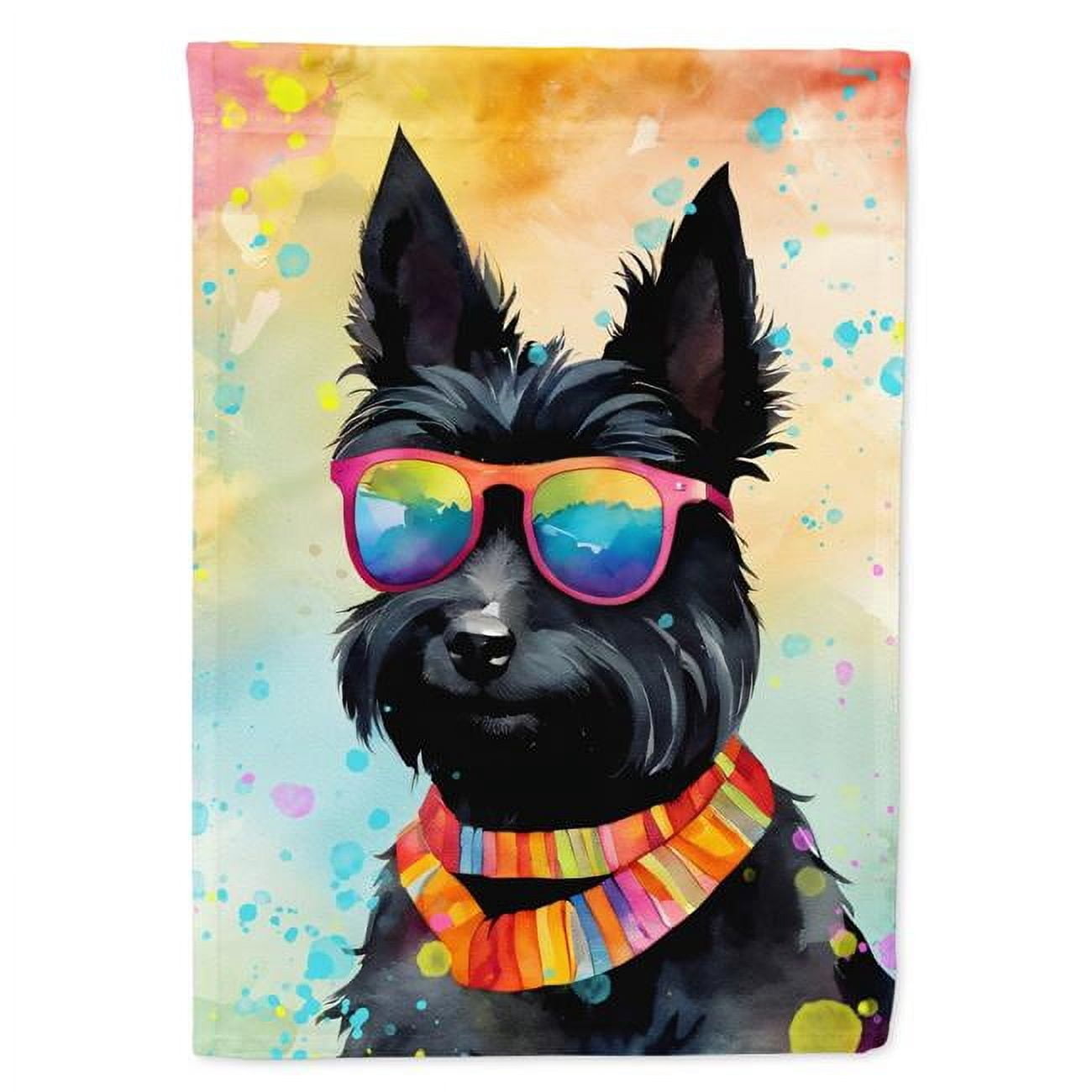 Scottish Terrier Hippie Dawg House Flag DAC2557