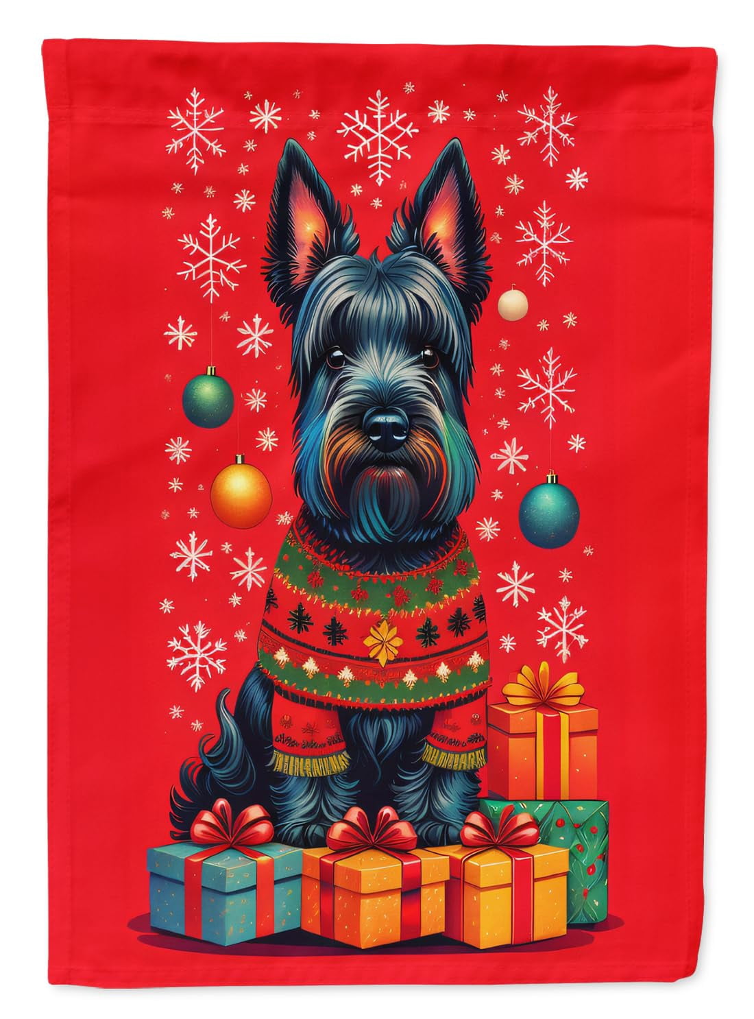 Scottish Terrier Holiday Christmas Garden Flag 11.25 in x 15.5 in