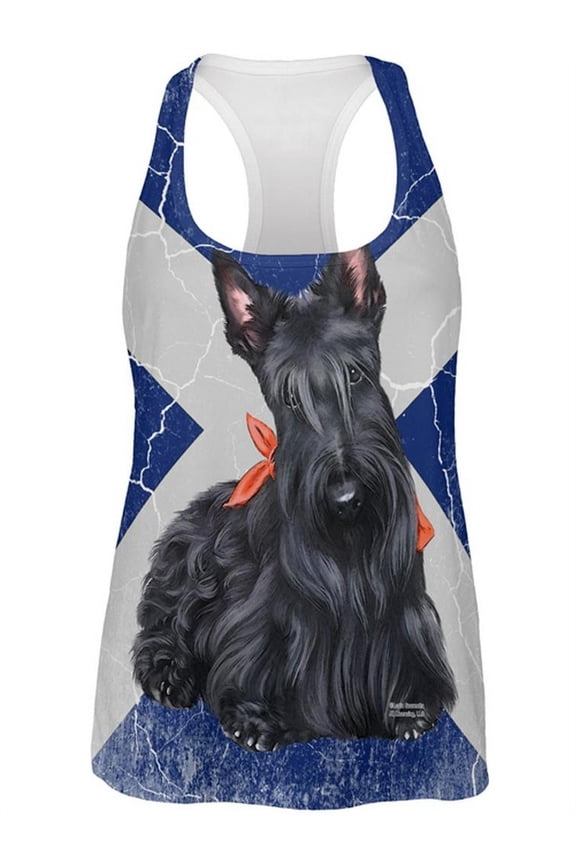 Scottish Terrier Live Forever All Over Womens Work Out Tank Top Multi SM