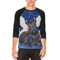 thumbnail image 1 of Scottish Terrier Live Forever Mens Raglan T Shirt White-Black X-LG, 1 of 2