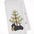 thumbnail image 1 of Scottish Terrier Merry Christmas Tree White Kitchen Towel Set of 2 Dish Towels, 1 of 3