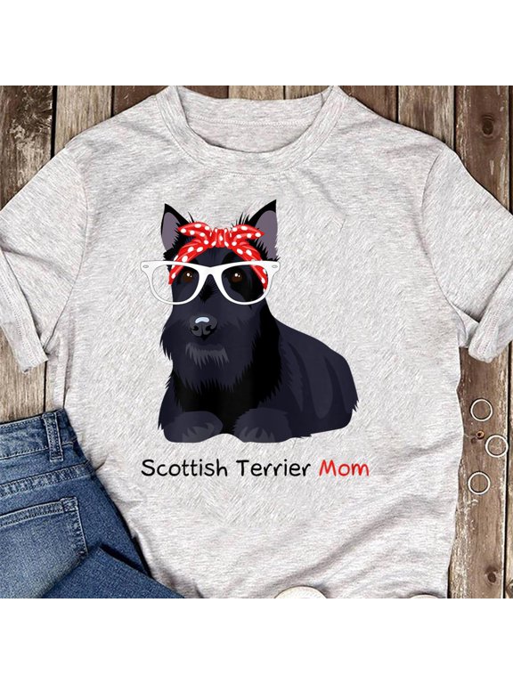 Scottish Terrier Mom T-Shirt: Scottie Dog Lover Gift