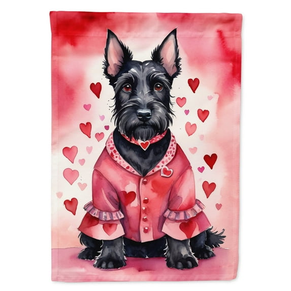 Scottish Terrier My Valentine House Flag