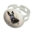 thumbnail image 1 of Scottish Terrier Scottie Dog Breed Silver Plated Adjustable Novelty Ring, 1 of 4