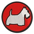 thumbnail image 1 of Scottish Terrier Scottie Dog Outline Applique Multi-Color Embroidered Iron-On Patch - 2.0 Inch Mini, 1 of 5