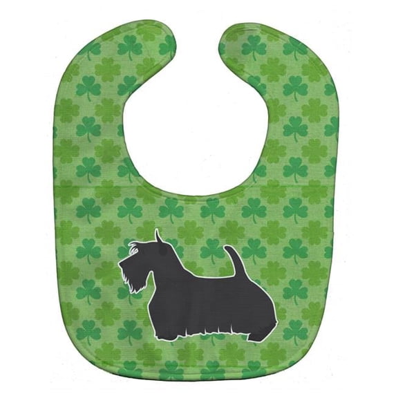 Scottish Terrier Shamrocks Baby Bib