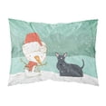 thumbnail image 1 of Scottish Terrier Snowman Christmas Fabric Standard Pillowcase, 1 of 2