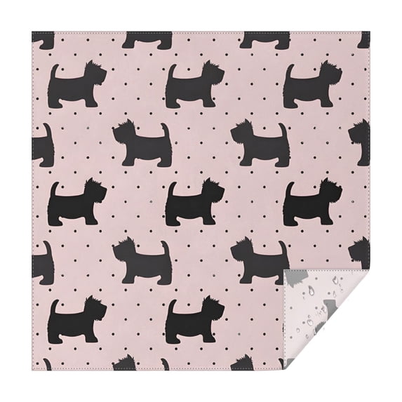 Scottish Terrier Square Tablecloth,Waterproof Square Table Cover,Wipeable Spillproof Washable Table Cover for Home Kitchen Party Decor 42"X42"(107x107cm)