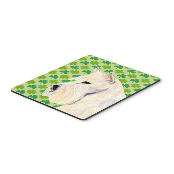 "Scottish Terrier St. Patricks Day Shamrock Portrait Mouse Pad Hot Pad or Trivet"