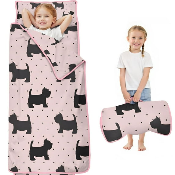 Scottish Terrier Toddler Nap Mats for Kids Preschool,Sleeping Mat Bag or Kids,Toddler Sleeping Bag,Toddler Nap Mat or Daycare