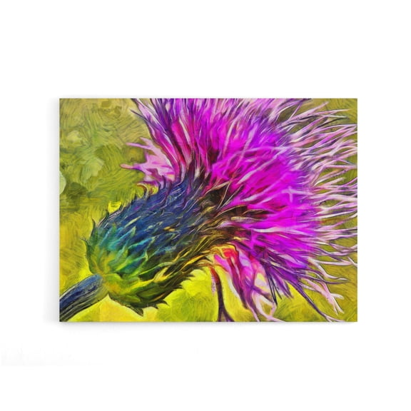 Scottish Thistle Flower Scotland Canvas Wall Art Print 12X16"