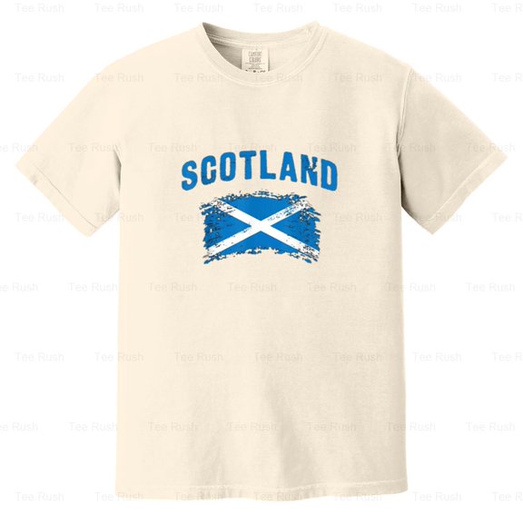 Scottish Vintage Scotland Flag Country UK Heritage Roots Pride Gift, Comfort Color T-Shirt Unisex, up to 4XL