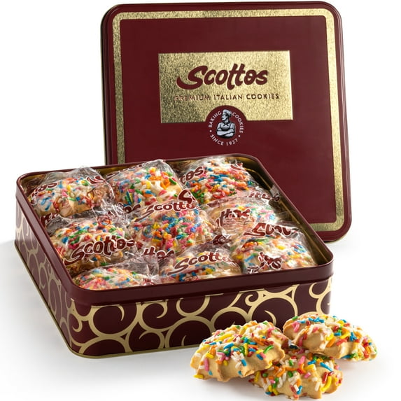 Scotto's Cookies - Gourmet Cookies with Rainbow Sprinkles Pack of 18