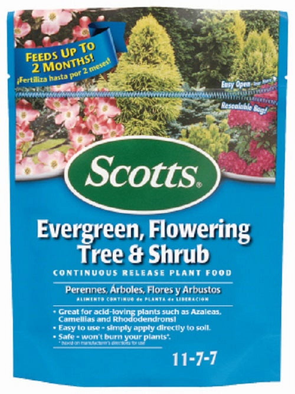Scotts 1009101 3 LB Bag Of Evergreen, Flowering Tree & Shrub 11-7-7 Fertilizer Plant Food - Quantity of 2
