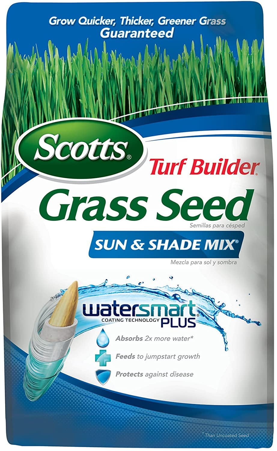 Scotts 18221 Turf Builder Sun and Shade Mix Grass Seed 4 Pack, 7 lb