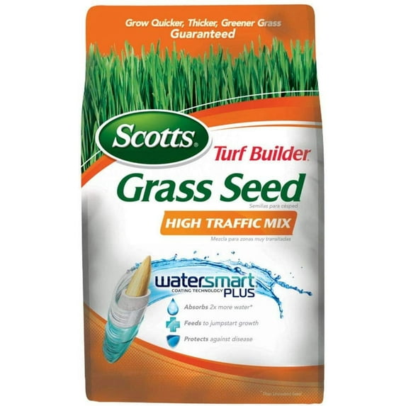 Scotts 18354 Turf Builder Grass Seed High Traffic Mix, 3 Lbs