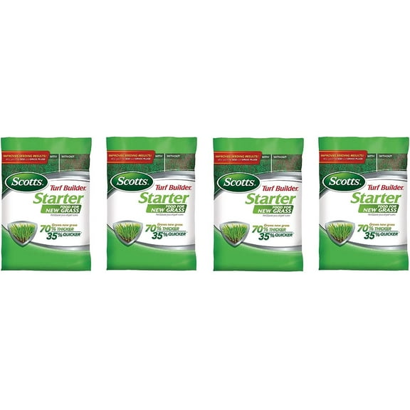 Scotts 21605 Lawn Food for New Grass, 5,000-sq ft Not Sold in Pinellas County, FL 5M Turf Builder Starter, 5,000 sq Four Pack