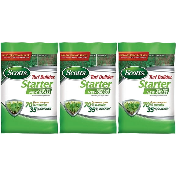 Scotts 21605 Lawn Food for New Grass, 5,000-sq ft Not Sold in Pinellas County, FL 5M Turf Builder Starter, 5,000 sq Three Pack