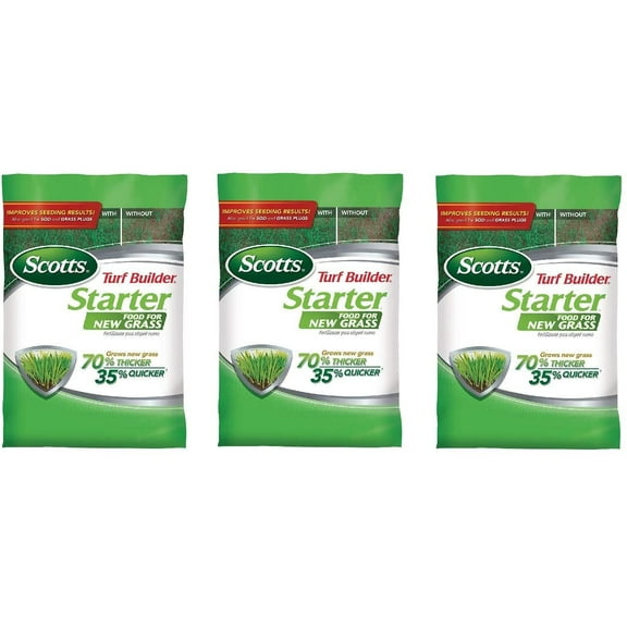 Scotts 21605 Lawn Food for New Grass, 5,000-sq ft Not Sold in Pinellas County, FL 5M Turf Builder Starter, 5,000 sq Three Pack