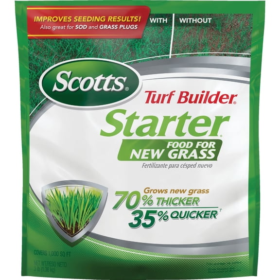 Scotts Turf Builder Starter Lawn Fertilizer - For Grass - 3 Lbs