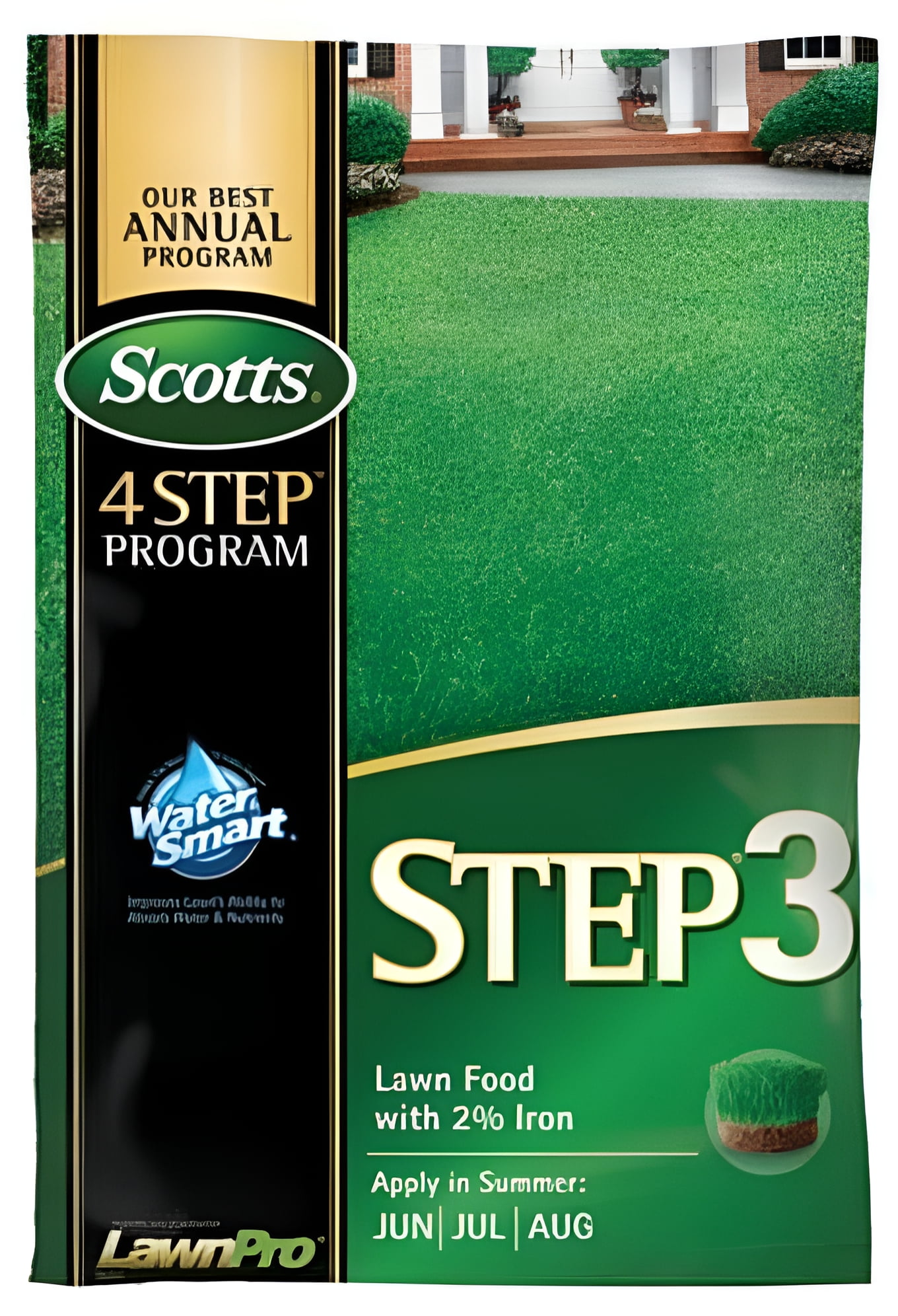 Scotts 33050 15M Step3 Lawn F+2% Iron — Residential Use, Standard Application