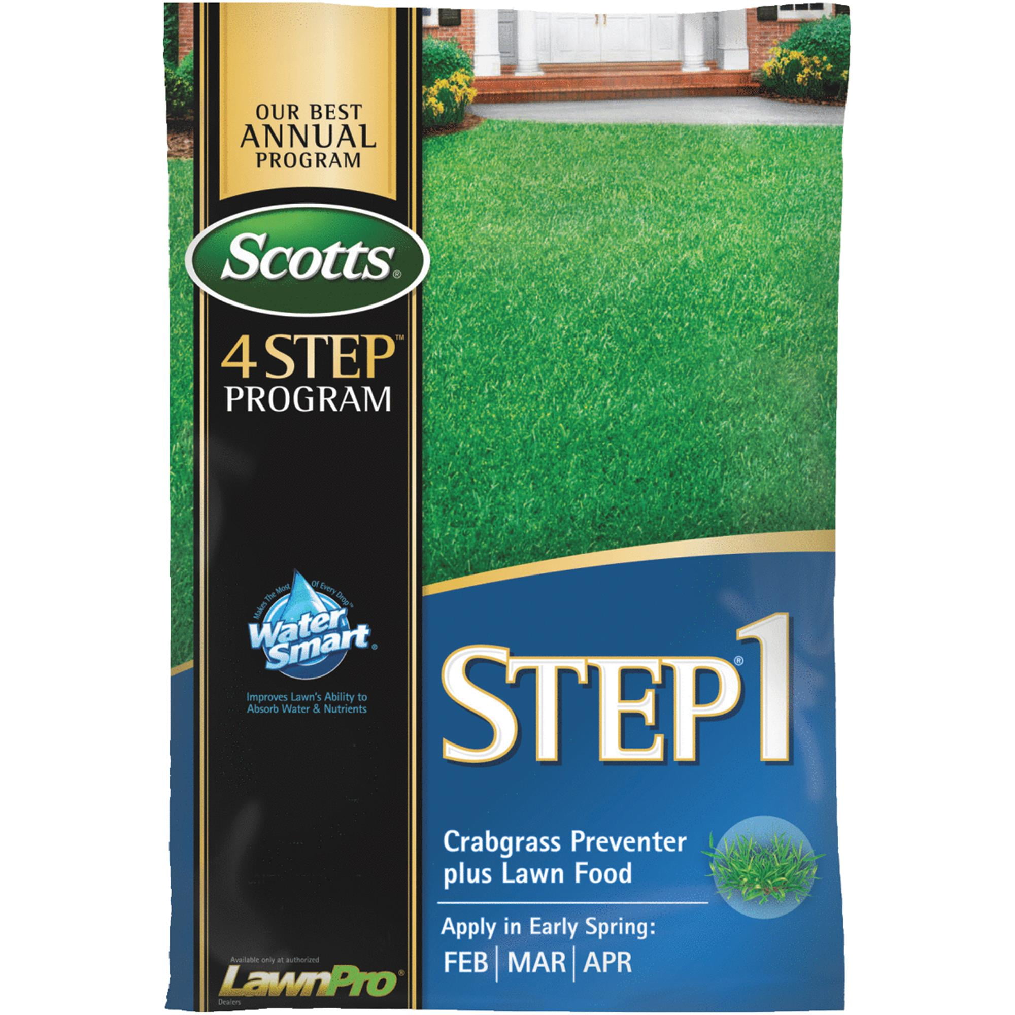 Scotts Outdoor Yard Food 4 Step Program Step 1 Lawn Fertilizer With Crabgrass Preventer Weed Feed Walmart