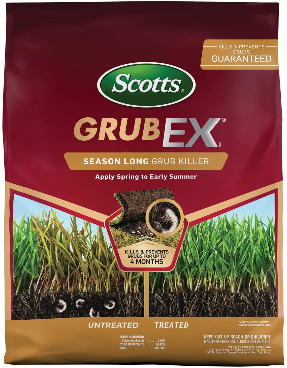 Scotts GrubEx Grub Killer and Preventer - Kills White Grubs - 10,000 Sq Ft, 10 M &mdash; Residential Use, Standard Application