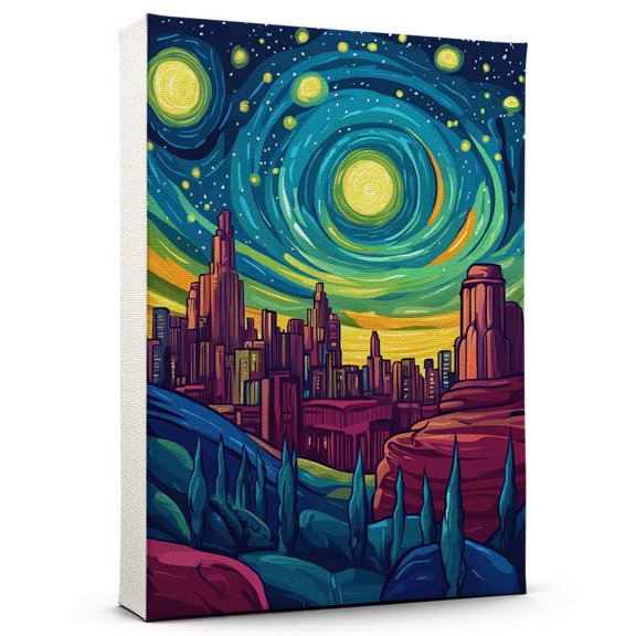 Scotts Addition Richmond Travel Starry Night Canvas Print, Virginia Canvas Wall art, Scotts Addition Richmond Map Canvas, Virginia Travel Art Picture Print -96AZ1231