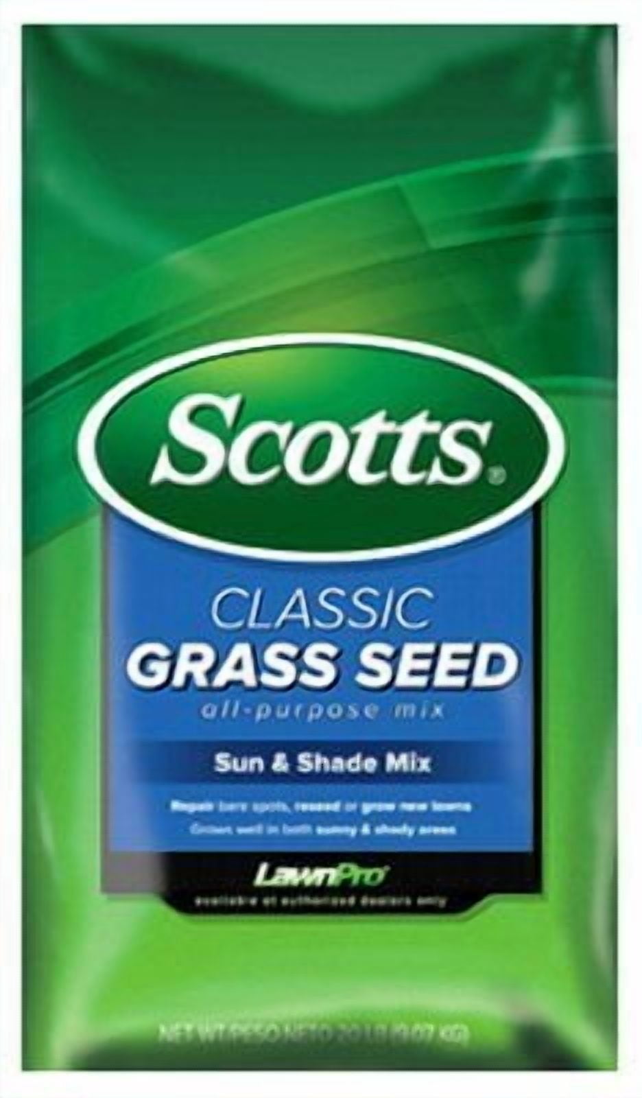 Scotts Classic Sun and Shade Grass Seed Mix - Sun or Shade, Kentucky Bluegrass, 3 lb