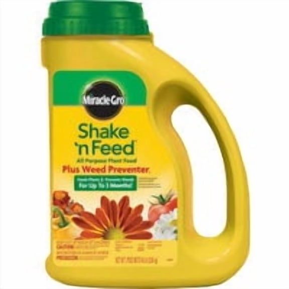 Scotts Co. Miracle-Gro Shake 'n Feed All-Purpose Plant Food Plus Grass & Weed Preventer - Pack of 3