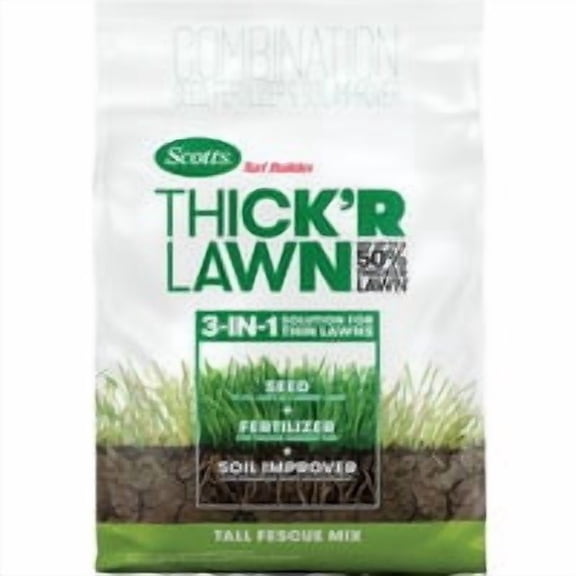 Scotts Co. Scotts Turf Builder Thick-R Lawn Tall Fescue Mix Grass Seed Combination - Pack of 18