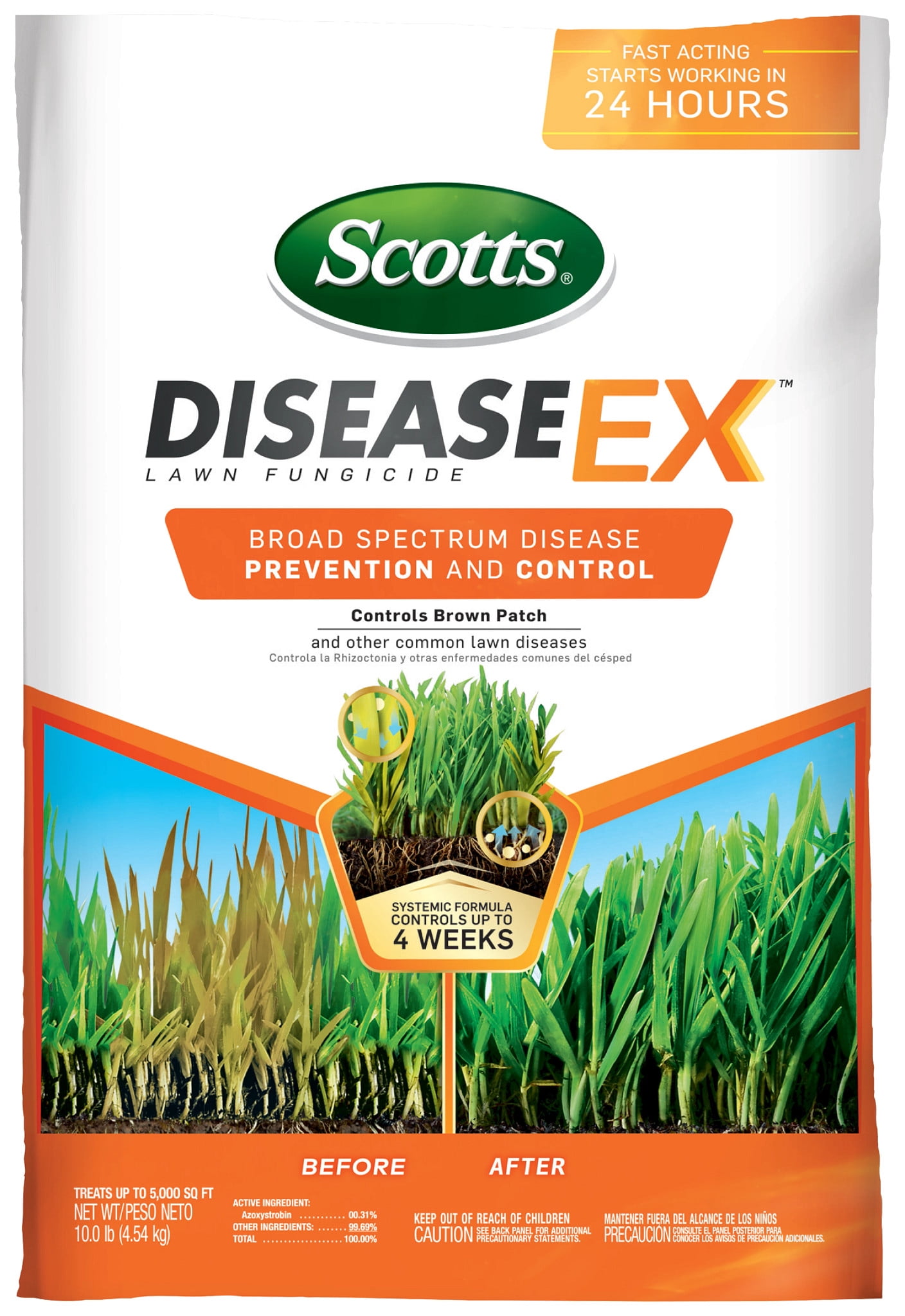 Scotts DiseaseEx Lawn Fungicide for Brown Patch and Pythium Blight, 10 lbs.