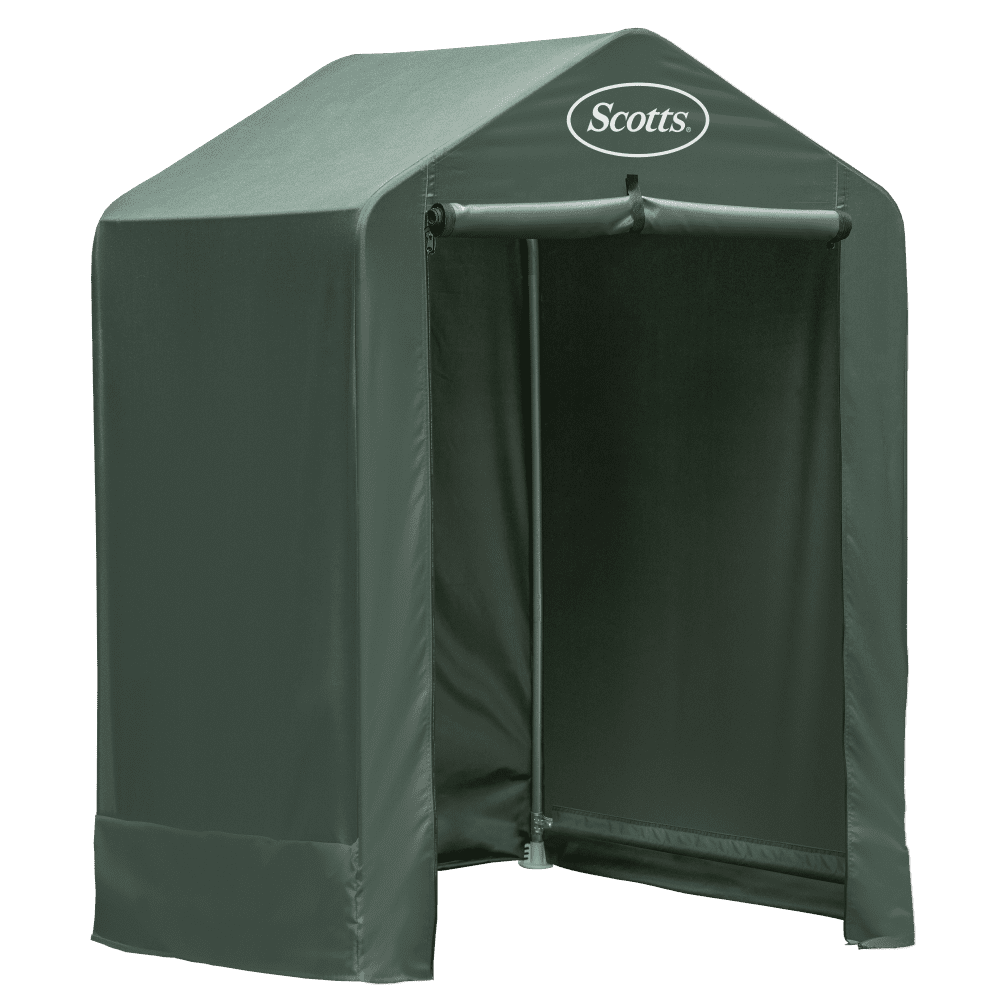 Scotts 4' x 4' x 6' Green Portable Garden Storage Shed Kit