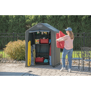 Scotts 4 x 4 x 6 Portable Outdoor Storage Shed with Steel Frame and Cover