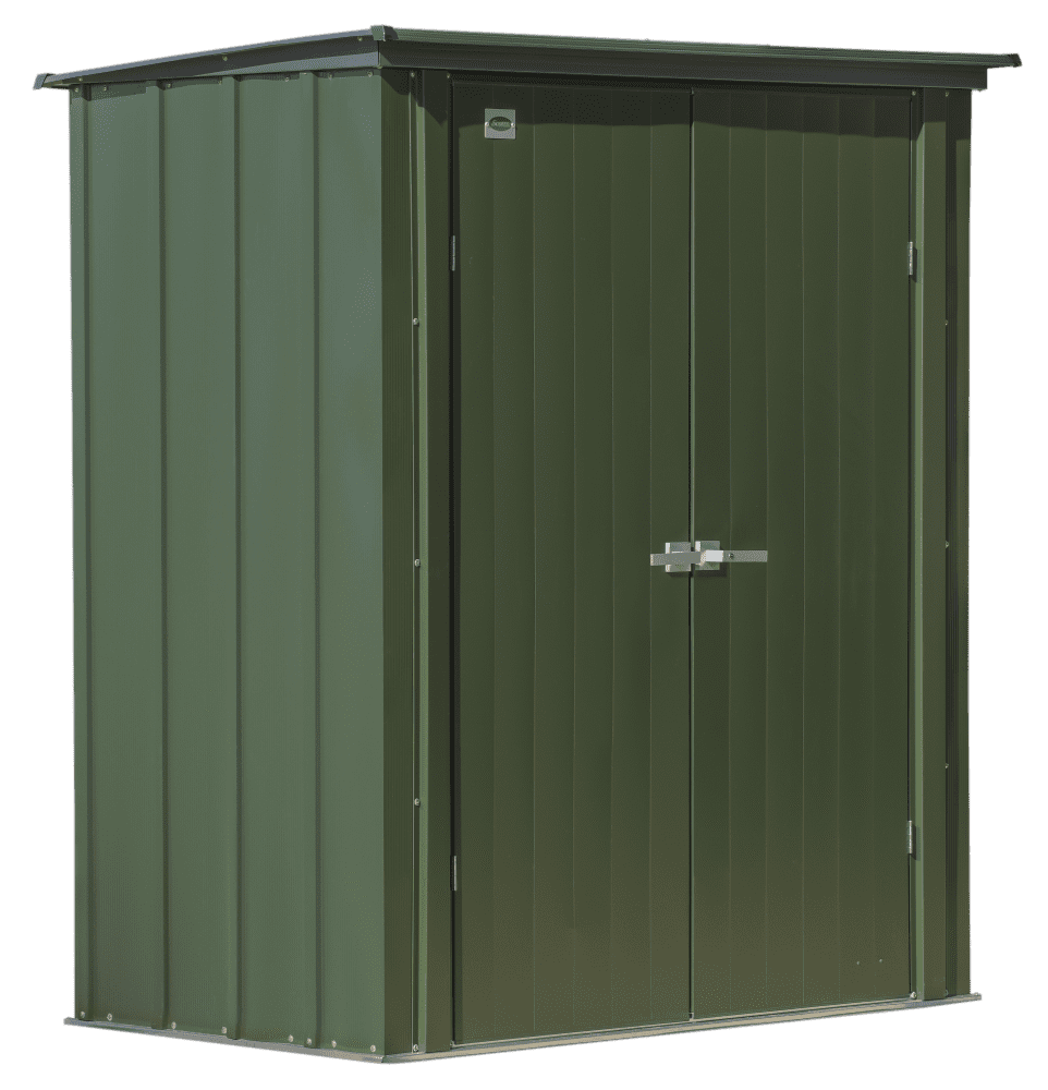 Scotts 5' x 3' Green Galvanized Steel Garden Storage Shed Kit