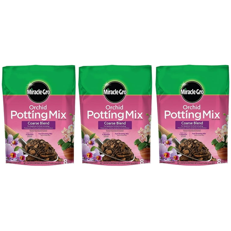 Miracle-Gro Orchid Potting Mix Growing Media, Coarse Blend - 3