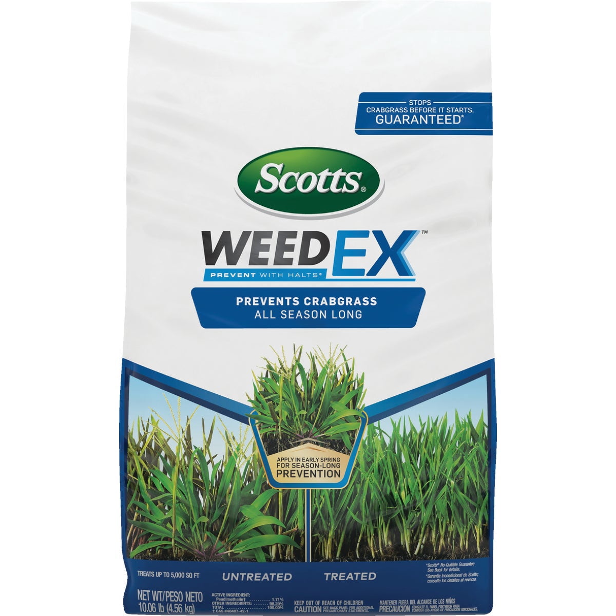 Scotts Halts Crabgrass & Grassy Weed Preventer - Pre-Emergent Weed Killer for Lawns, For Up To 10,000 sq. ft. of Lawn Care, 20.12 lbs.