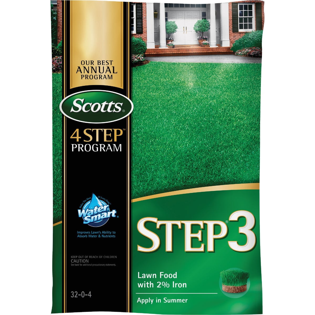 Scotts Lawn Fertilizer Step 3 - Granules, Synthetic, 29-3-4 NPK - 5,000-Sq Ft — Outdoor & Indoor Plant Use, Easy Application