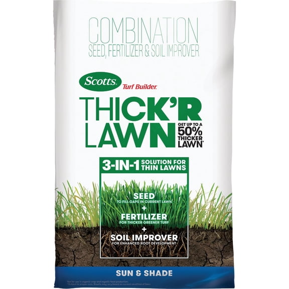Scotts Lawns 30156 Turf Builder Thick R Lawn Food, 12-Lbs. - Quantity 4  Residential Use, Standard Application
