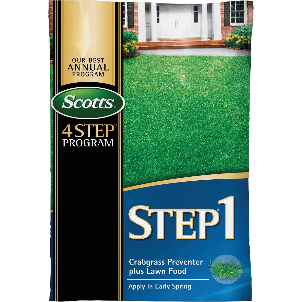 100-pack Scotts Lawn Pro Step 1 Crabgrass Preventer Plus Lawn Food - 28-0-7 - 100 Pack, 5,000-Sq. Ft. — Residential Use, Standard Application