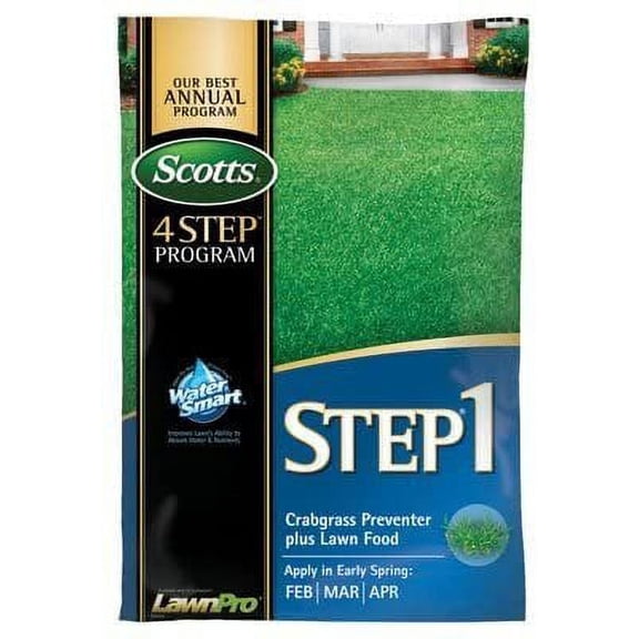 Scotts Lawn Pro Step 1 Crabgrass Preventer Plus Lawn Food - 28-0-7 - 100 Pack, 5,000-Sq. Ft.