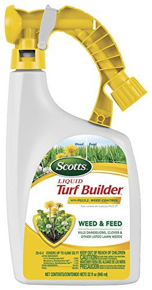 Scotts Liquid Turf Builder with Plus 2 Weed Control Fertilizer, 32 fl