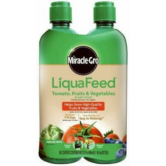Scotts Miracle Gro 1004402 Liquafeed Tomato, Fruit, & Vegetable Food, 9-4-9, 2-Pk. - Quantity 6