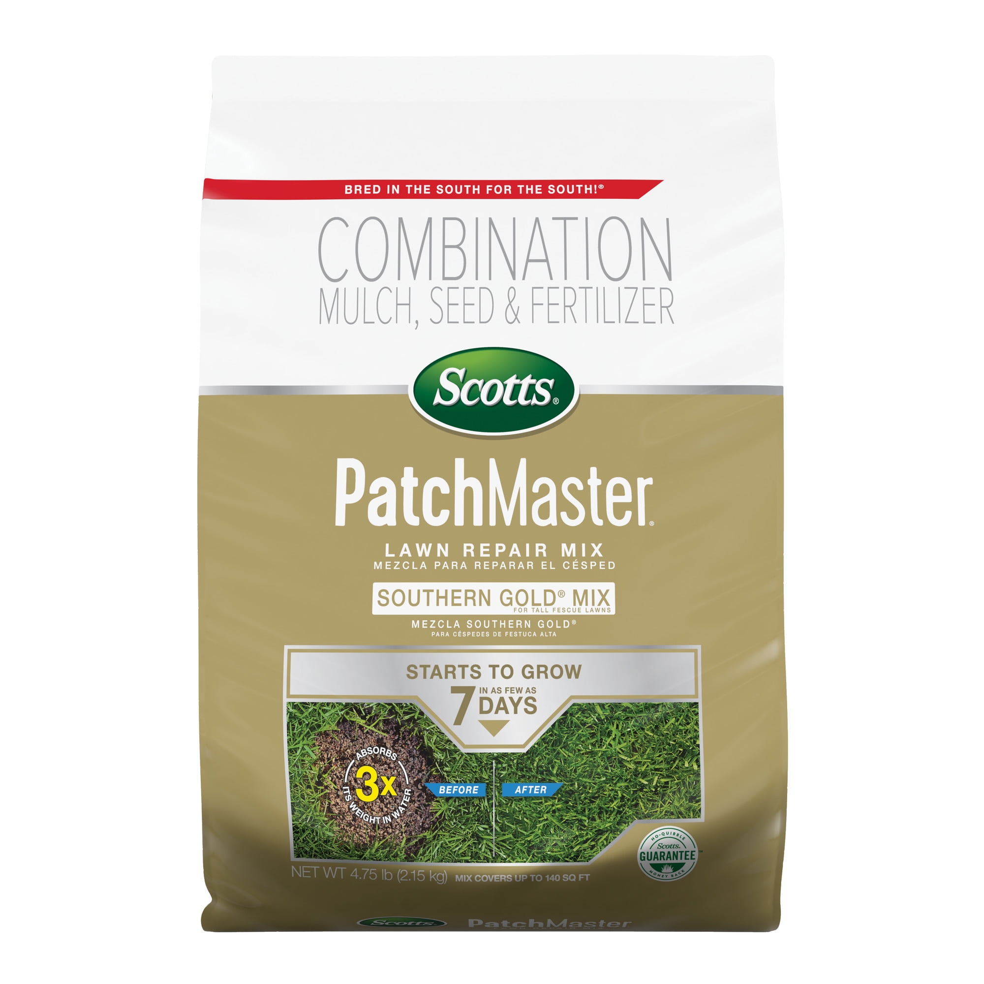 Scotts PatchMaster Lawn Repair Mix Southern Gold for Tall Fescue, 4.75 lbs.