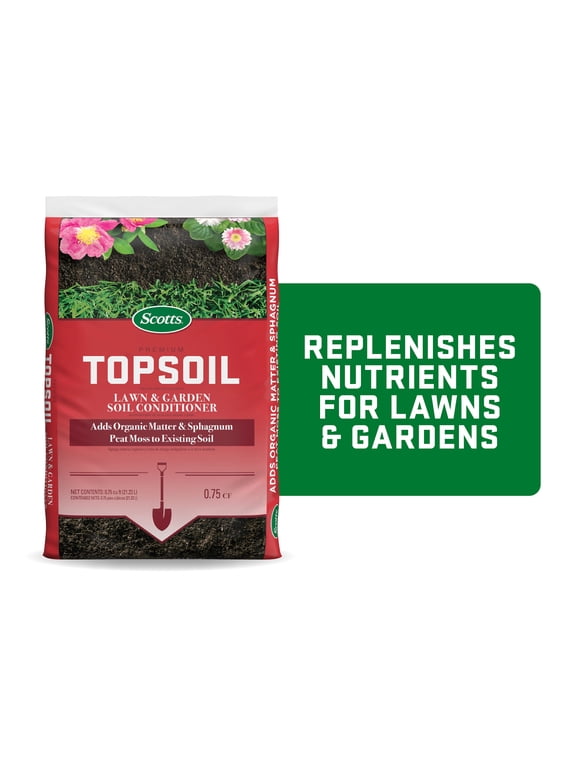 Premium Topsoil, Lawn and Garden Soil Conditioner, With Peat Moss, 0.75 cu. ft.