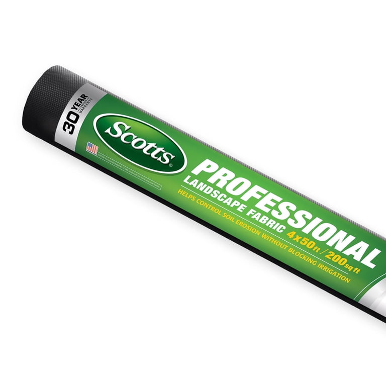 Scotts Landscape Fabric, 4 ft x 50 ft, Polypropylene Weed Barrier