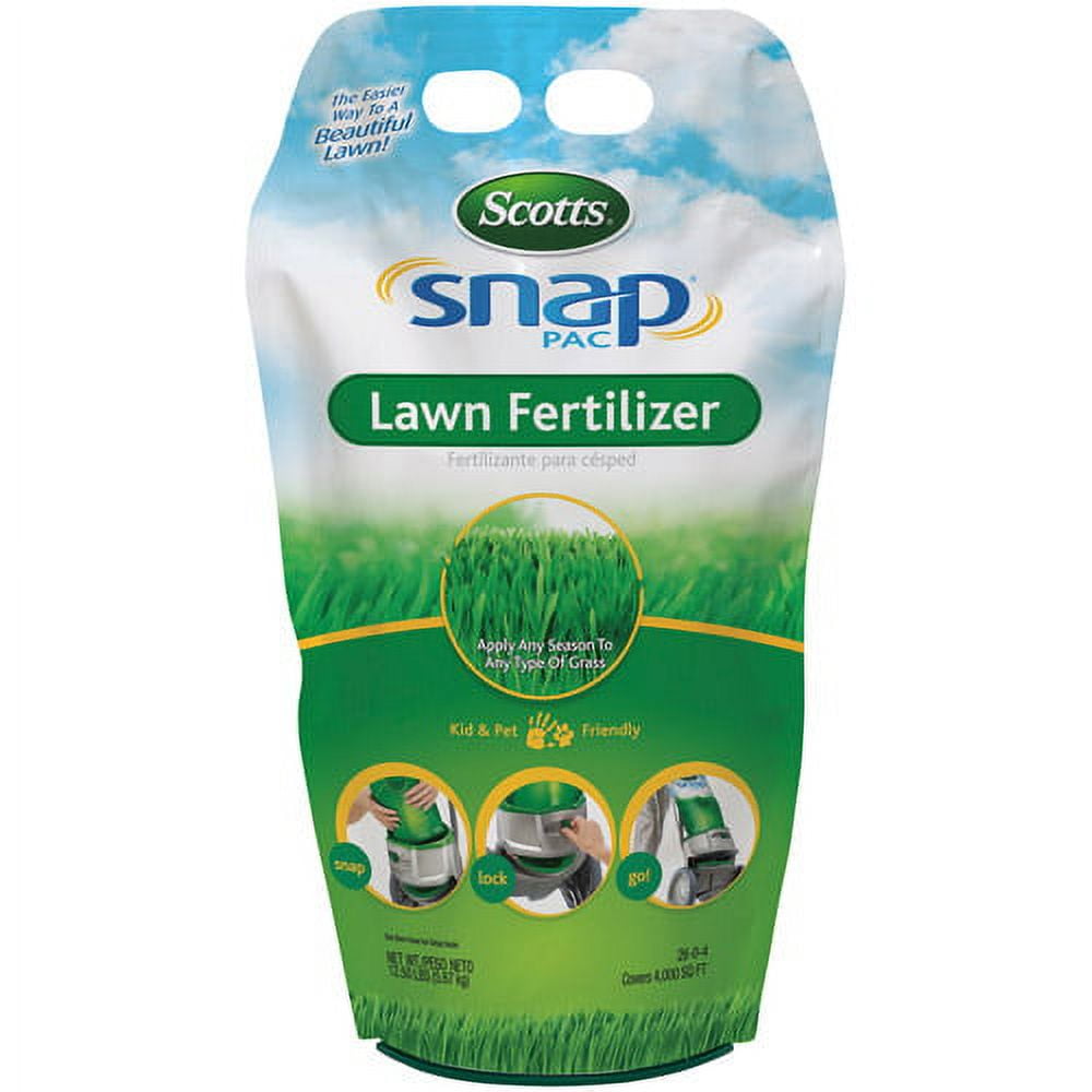 Scotts Snap Pac Lawn Fertilizer, 13.42 lb., Covers up to 4,000 sq. ft.