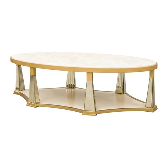 Scotts Square Oval Cocktail Table - Light Champagne