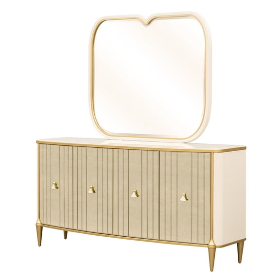 Scotts Square Sideboard with Mirror - Light Champagne